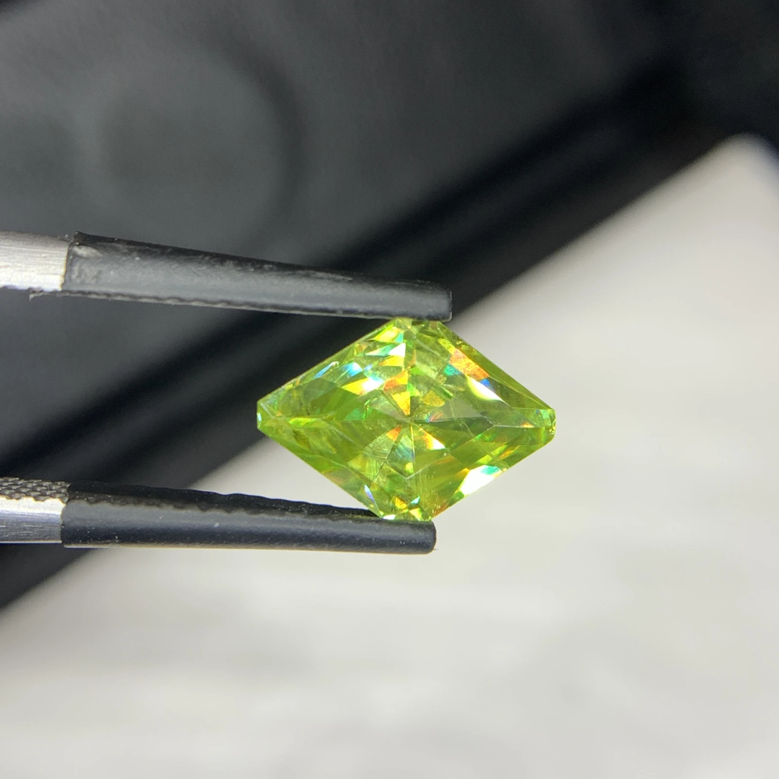 1.60 carat Natural Green Sphene Fancy Shape Loose Gemstone — view 5